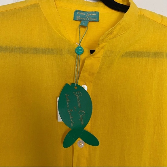 Antica Sartoria By Giacomo Cinque Button Front Tunic Blouse - Picture 4 of 6